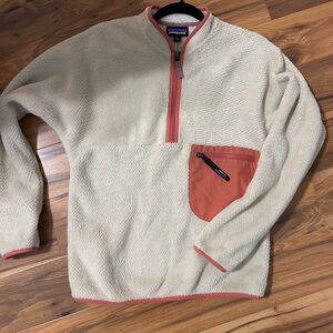 Patagonia Coral and Cream Fleece Jacket